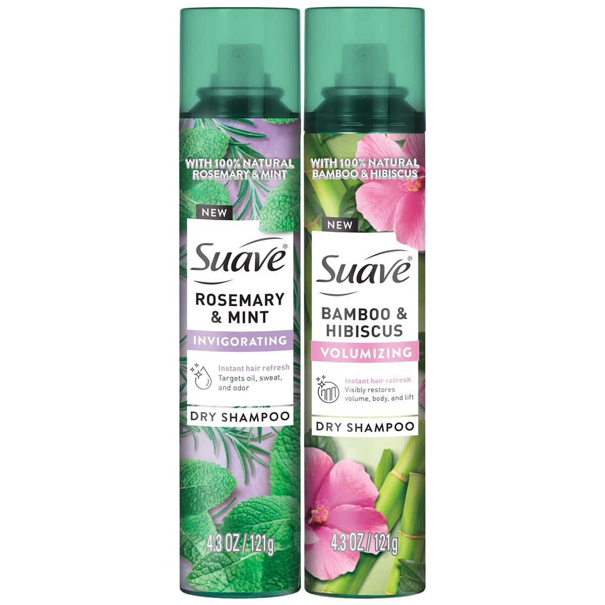 Suave Dry Shampoo Rosemary Mint bottle for quick refresh between washes