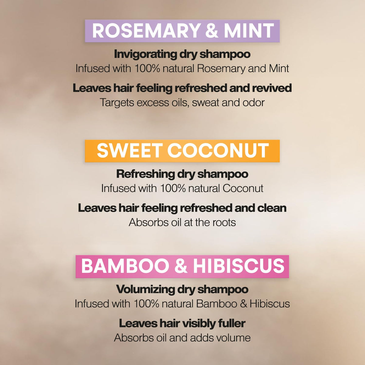 Suave dry shampoo Sweet Coconut spray offers lightweight freshness