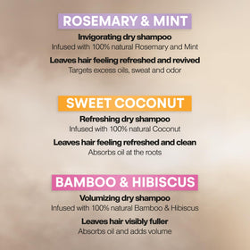 Suave dry shampoo Sweet Coconut spray offers lightweight freshness