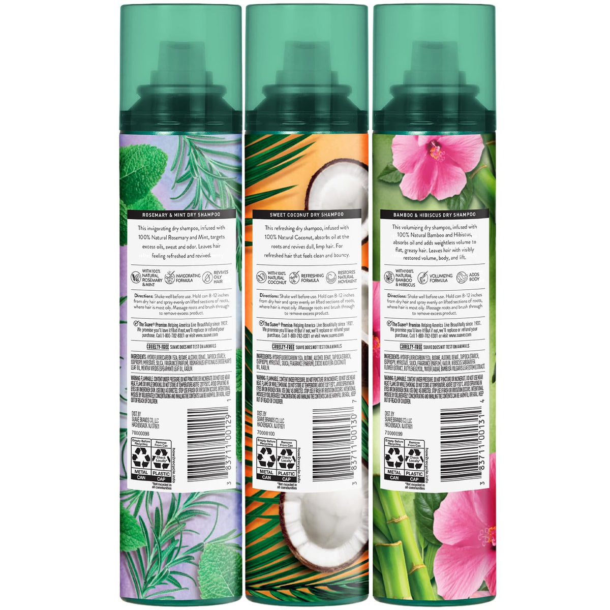 Suave dry shampoo travel-size bottle ready for on-the-go refresh