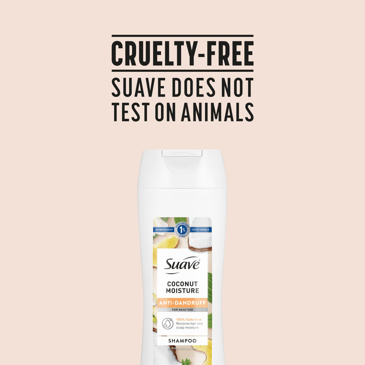 Flake-free, manageable hair after using Suave anti-dandruff shampoo