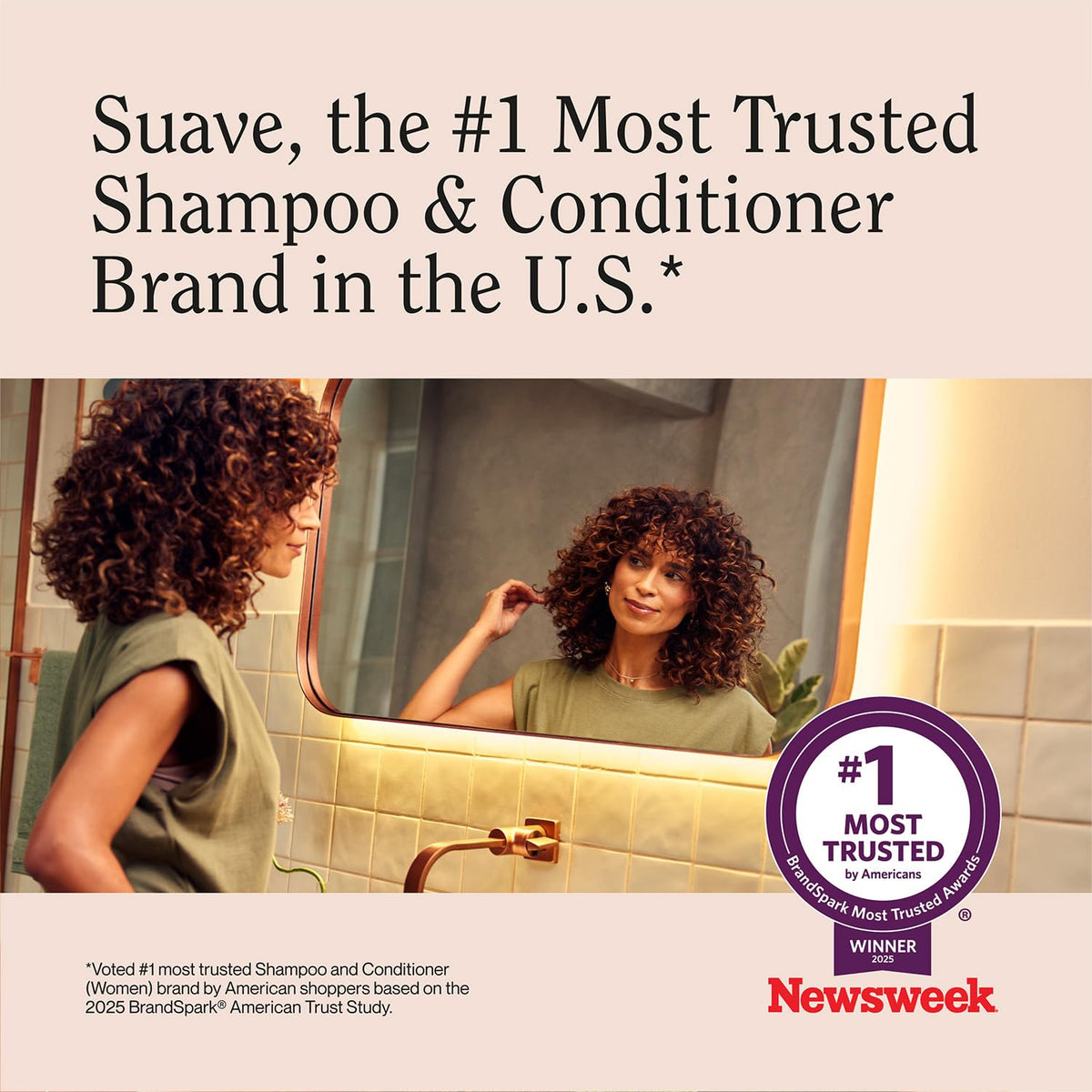 Suave fragrance-rich, color-safe sulfate-free shampoo.