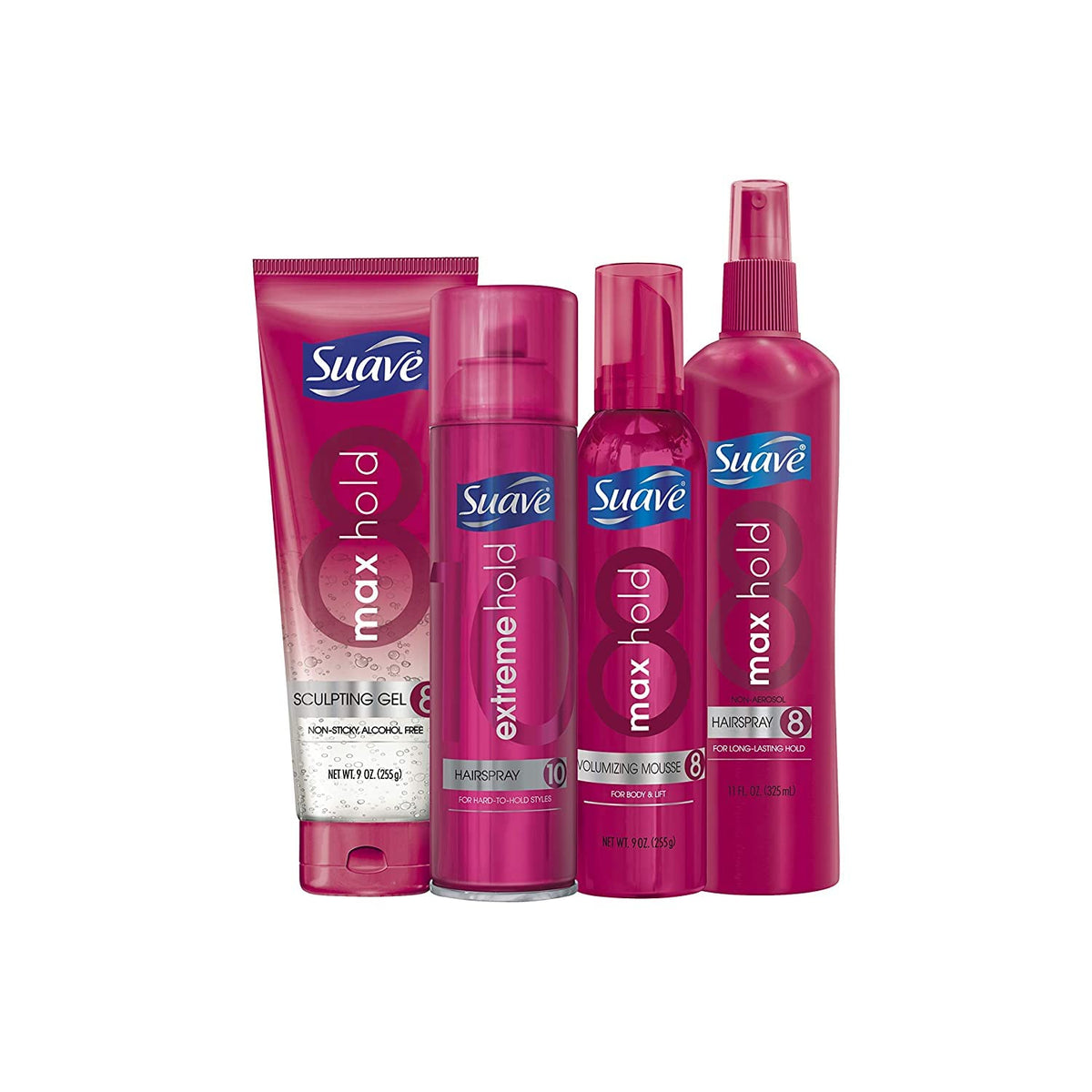 Suave Gel Style Lock applied to damp hair supports precise styling.