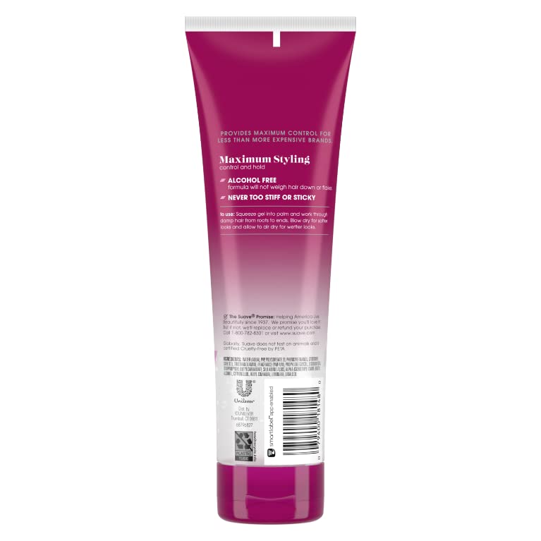 Suave Gel Style Lock flip-cap dispense shown for clean, controlled application.