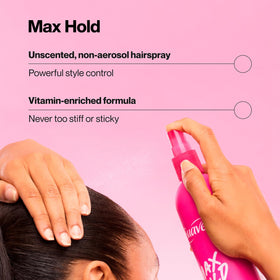 Hair styling kit setup with Suave products ready for routine