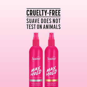 Suave Hairspray Max Hold bundle lifestyle shot ready for daily routines