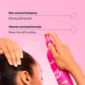 Suave Hairspray Max Hold two scented bottles arranged for everyday versatility