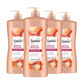 Suave Keratin Infusion Color Care Conditioner bottle promotes color protection and smoothness.