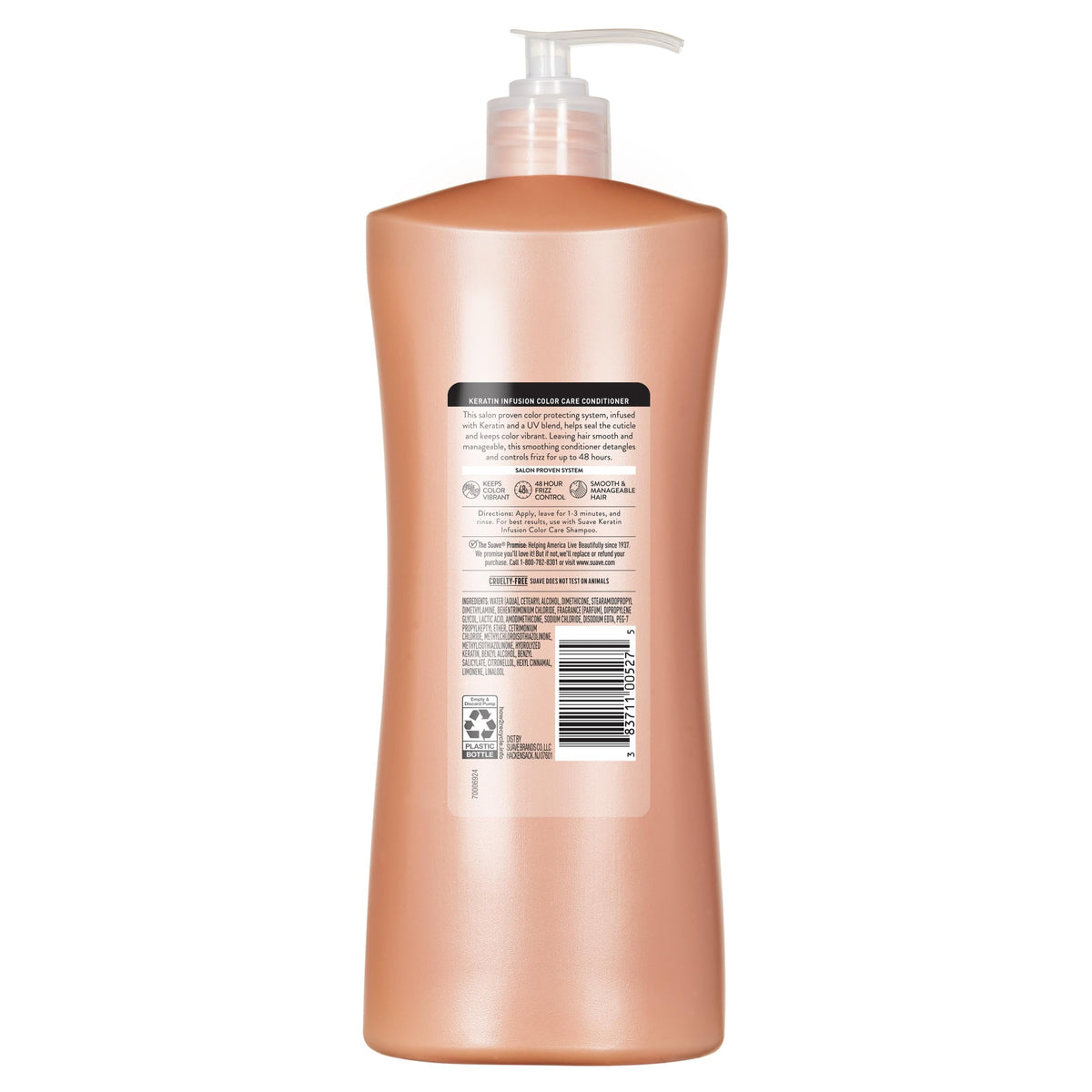 Color-safe formula detangles dyed hair without weighing it down