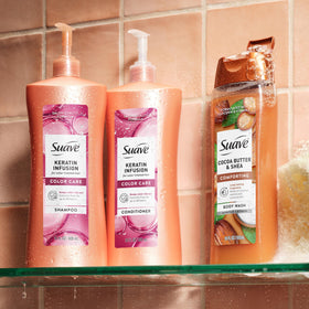Cruelty-free packaging of Suave Keratin Infusion Color Care Conditioner