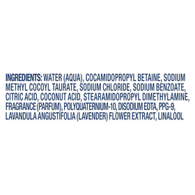 Close-up of Suave Kids 3-in-1 lavender label highlighting natural scent