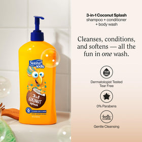 Suave Kids 3-in-1 tear-free formula safeguarding eyes during bath time