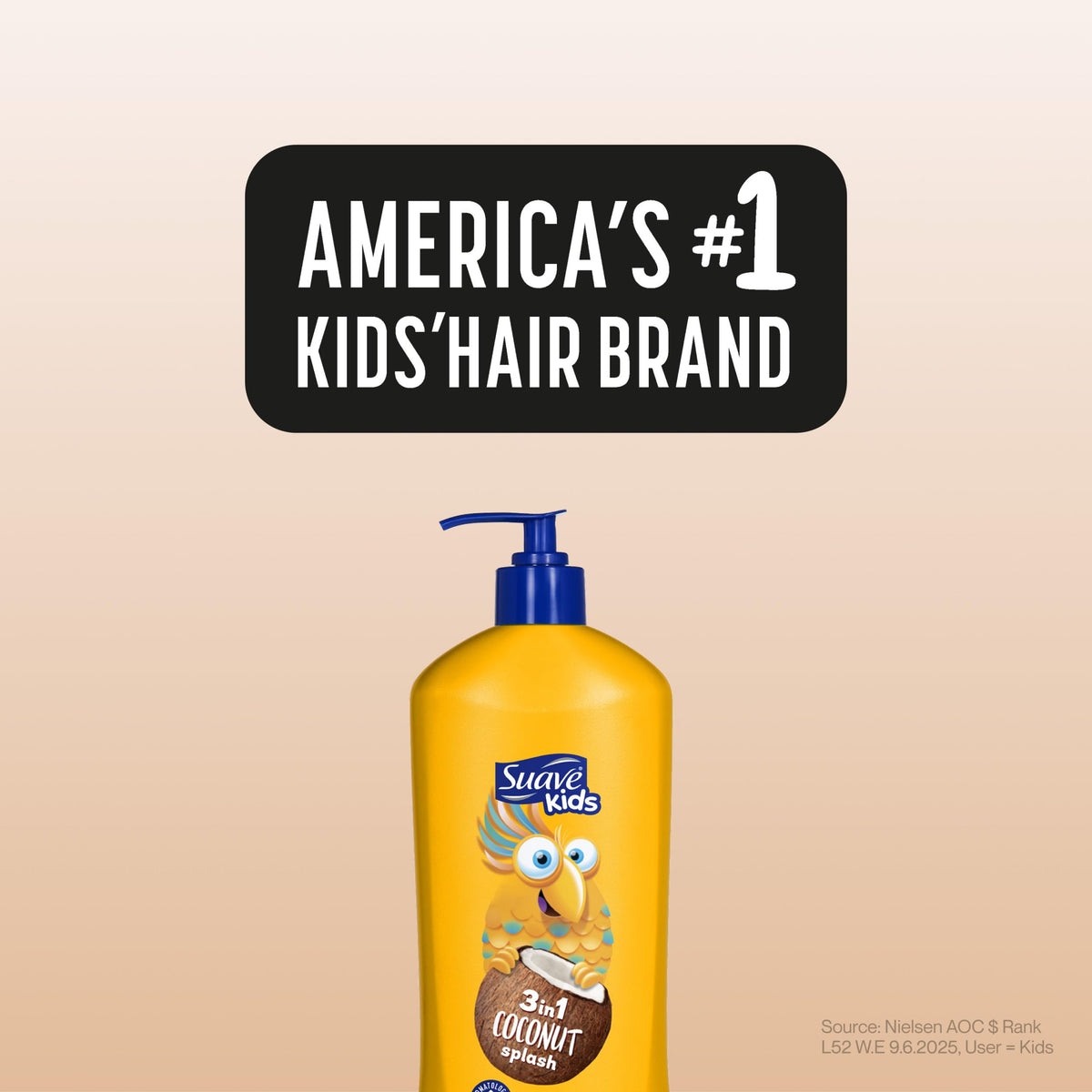 Soft skin and shiny hair after using Suave Kids 3-in-1