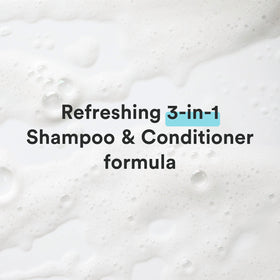 Suave Kids 3 in 1 Enchanted Berry rich lather cleanses hair and skin smoothly.
