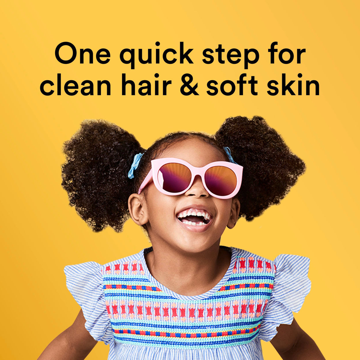 Suave Kids Coconut Splash 3-in-1 tear-free formula highlights gentle cleaning.
