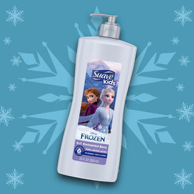 Suave Kids Disney Frozen Olaf graphic highlighting Olaf vibes for bath time fun.