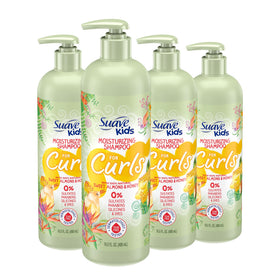 Suave Kids Naturals Sweet Almond Honey shampoo bottle with tear-free formula for curls.