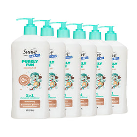 Suave Kids Purely Fun 2-in-1 bottle with coconut oil for gentle cleansing