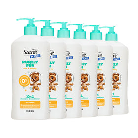 Suave Kids Purely Fun 2-in-1 bottle front shows gentle cleansing for kids