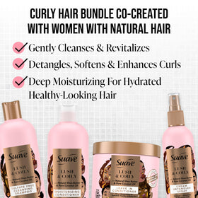 Suave Luscious Curly Conditioner tube detangles while conditioning curls