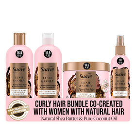Suave Luscious Curly Shampoo bottle for natural curls and moisture
