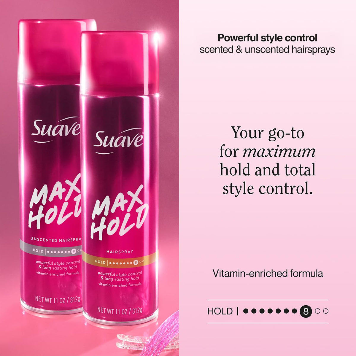 Close-up of unscented hairspray bottle for discreet hold