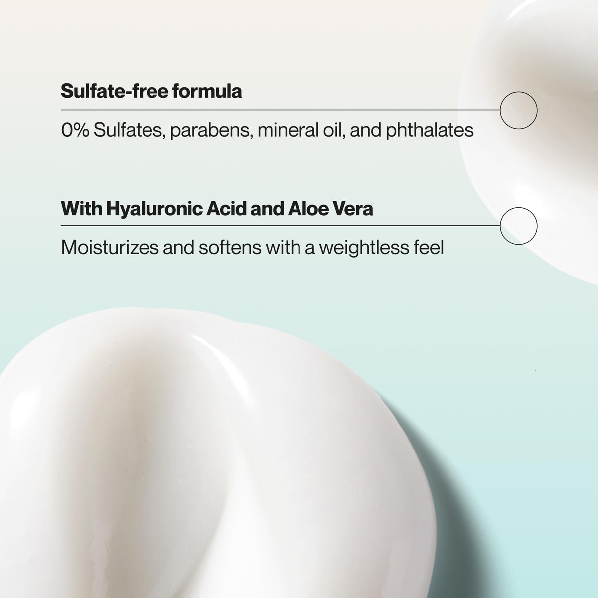 Hair application with Suave Moisture Repair conditioner detangles and smooths