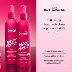 Suave Non-Aerosol Hairspray application shows even lightweight finish