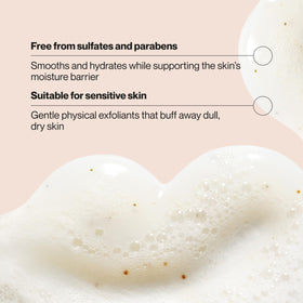 Suave Pistachio Cream Exfoliating Scrub and Wash contains glycerin and vitamin E.