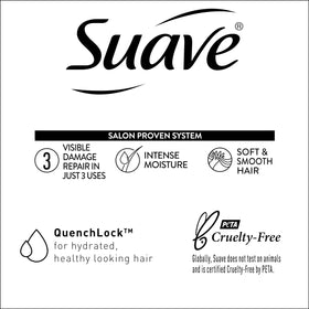 Suave Professionals Coconut Oil Infusion quadruple-pack on display