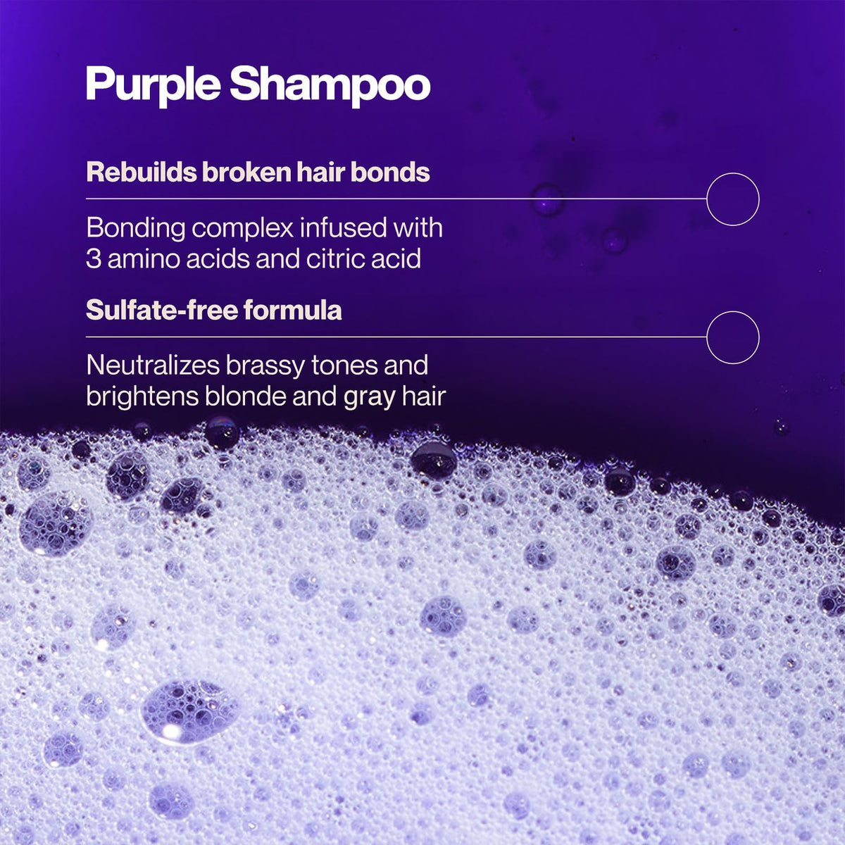 Suave Purple Shampoo neutralizes brassy tones for blonde and gray hair.