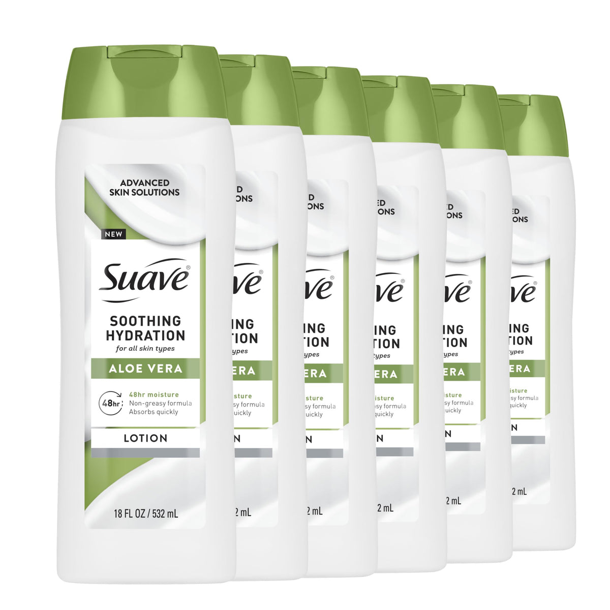 Suave Soothing Hydration lotion bottle front view for daily moisture