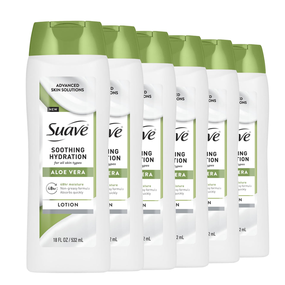 Suave Soothing Hydration lotion bottle front view for daily moisture