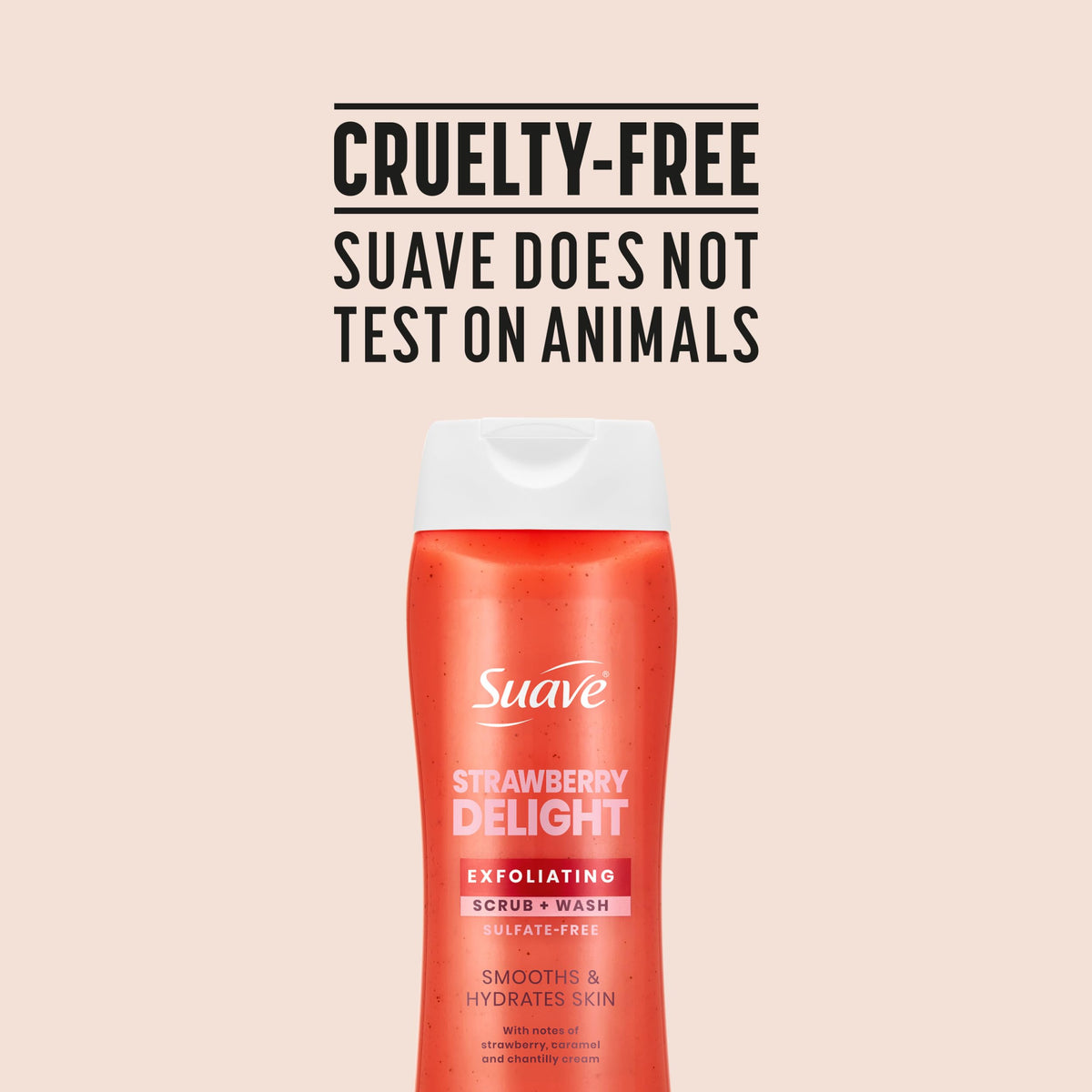 Suave Strawberry Delight bathroom scene evokes spa-like routine and refreshing cleanse