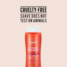 Suave Strawberry Delight bathroom scene evokes spa-like routine and refreshing cleanse