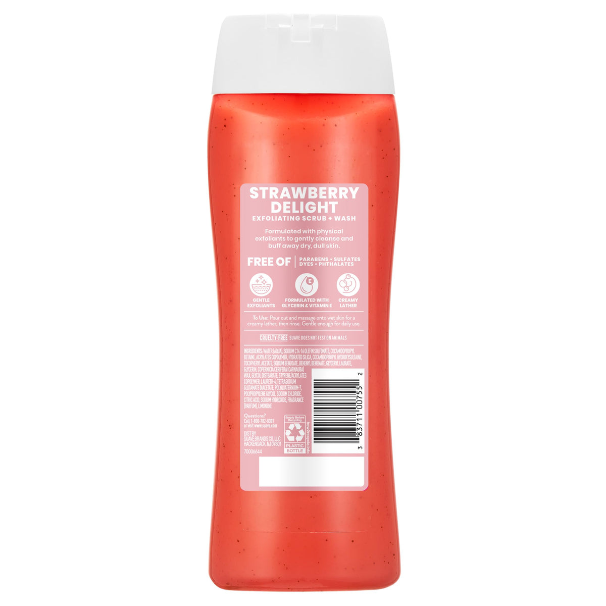 Suave Strawberry Delight daily use visual suggesting versatile exfoliating cleanse