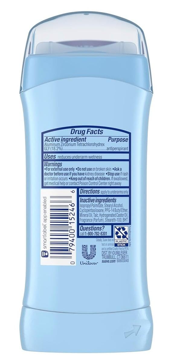 Suave Tropic Paradise Invis Solid stick close-up, travel-friendly design.