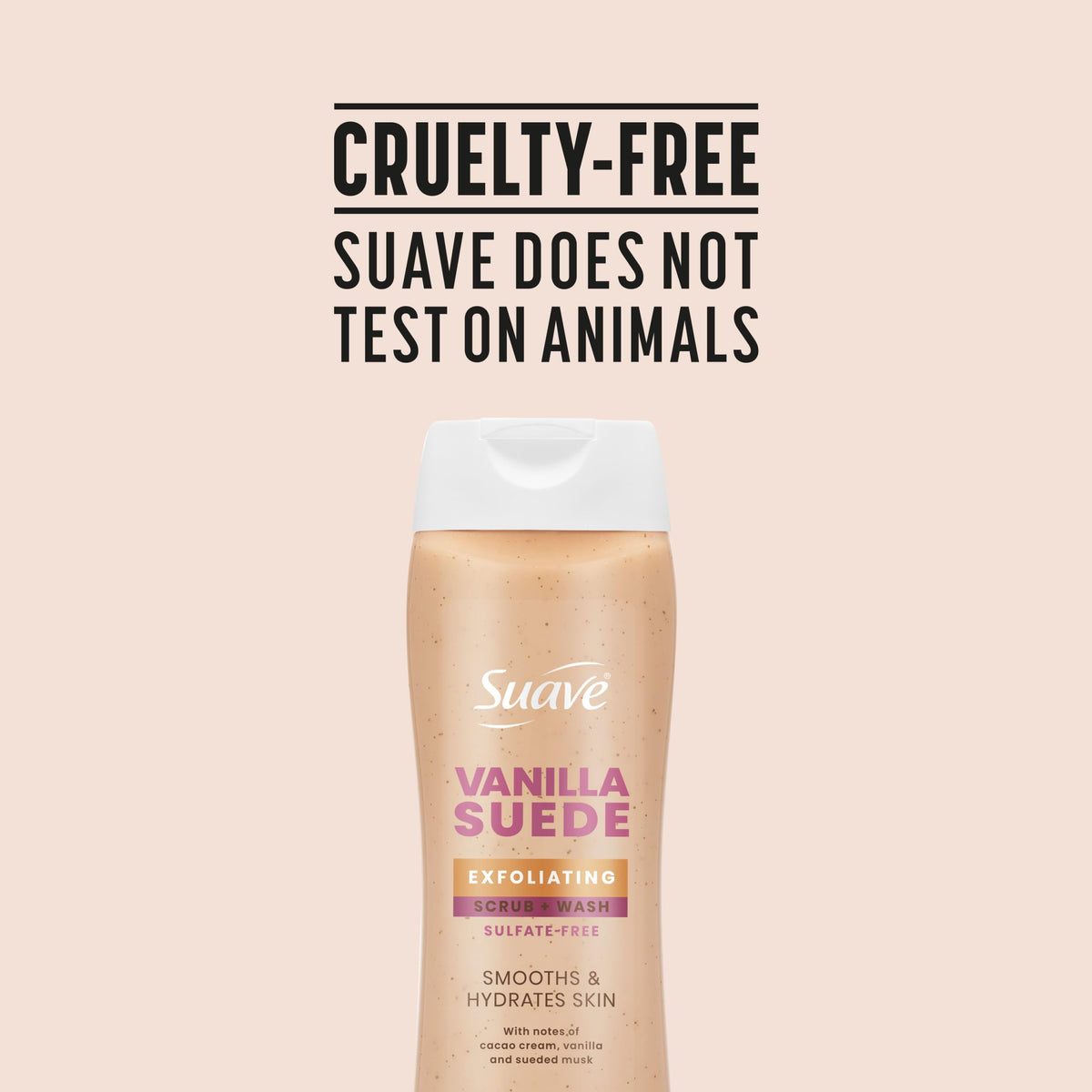Family-friendly shower moment with Suave Vanilla Suede Exfoliating Scrub + Wash