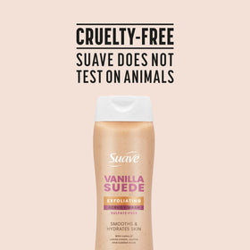 Family-friendly shower moment with Suave Vanilla Suede Exfoliating Scrub + Wash