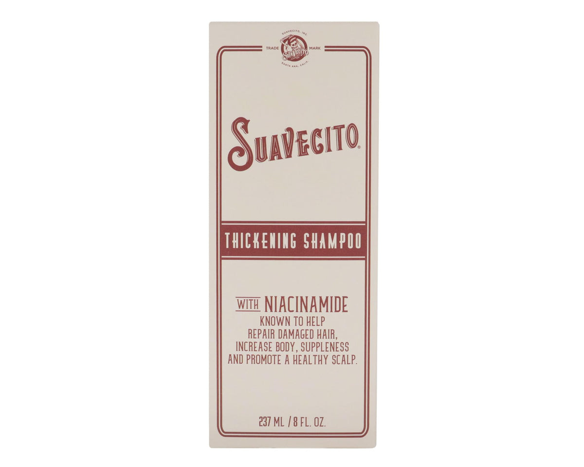 Suavecito Thickening Set pack-shot featuring sulfate-free duo for everyday volumizing care.