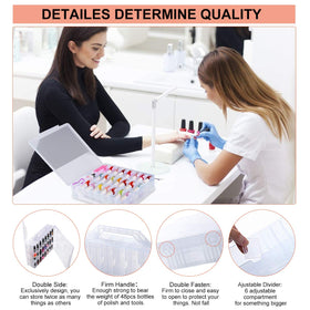 SUBAY adjustable dividers illustrate flexible compartments for various bottle sizes.