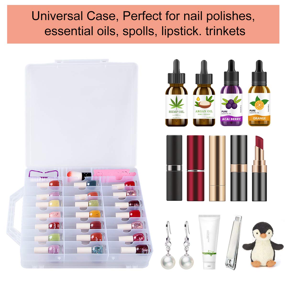 SUBAY clear design emphasizes dust-free storage and easy access to shades.