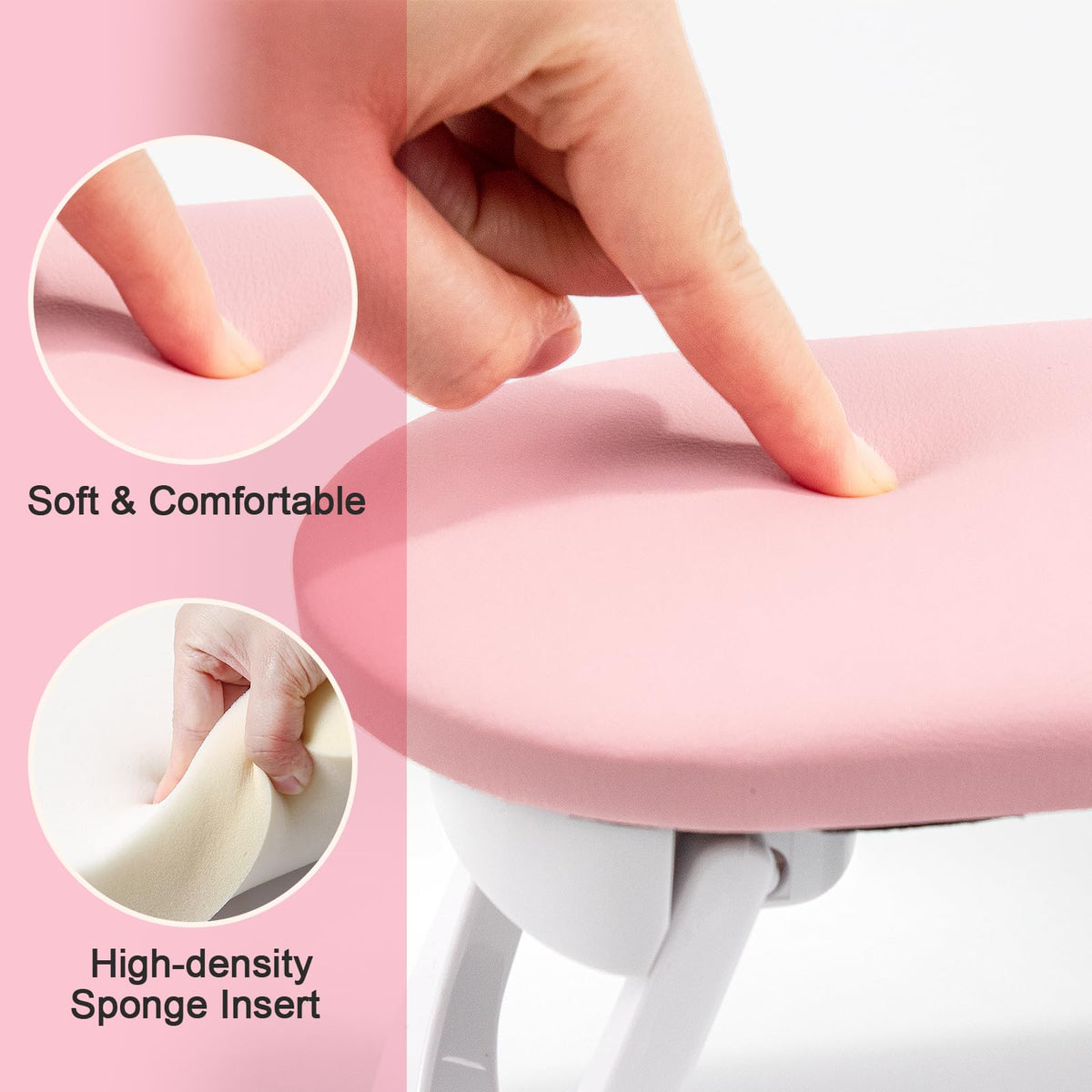 SUBAY Nail Arm Rest spacious-base fits a nail lamp and tools, saving desk space.