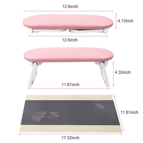 SUBAY Nail Arm Rest table-mat-compatible adds stability with the included mat.