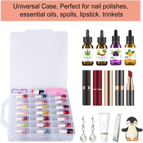 SUBAY portable nail polish case with latches and handle for transport