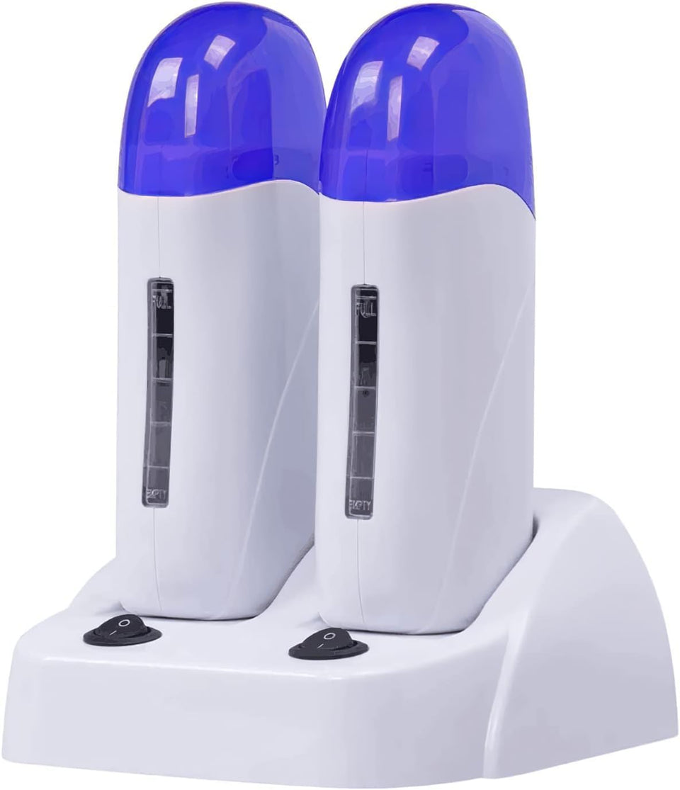 Subay roll-on wax warmer with double cartridges front view, ready for at-home waxing.