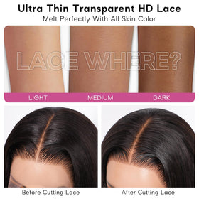 Subella 13x5 lace front wig offers diverse parting options