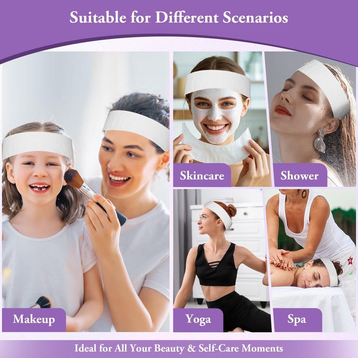 Perfect for showers, workouts, yoga, or beauty routines keeping hair clear.