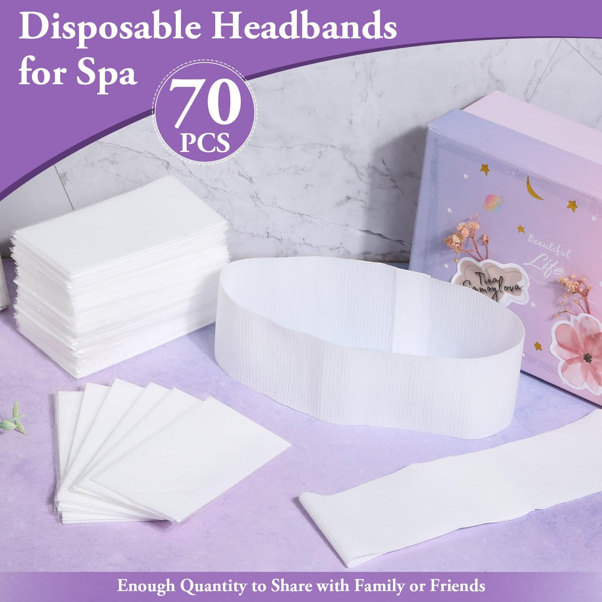 Individually wrapped Sublaga headbands ensure hygiene and convenient use for clients.
