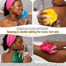 SubSahara sponge in shower producing rich lather for smooth cleansing